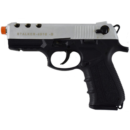 Stalker 4918 Silver Finish - 9mm Blank Firing Replica Zoraki Gun