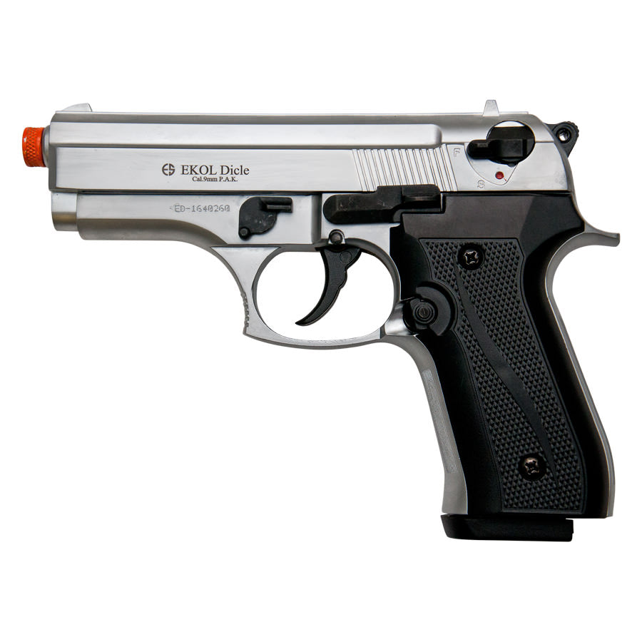 COUGAR Front Firing Blank Pistol Nickel Finish - TOPHATTER'S ARMORY DEALS