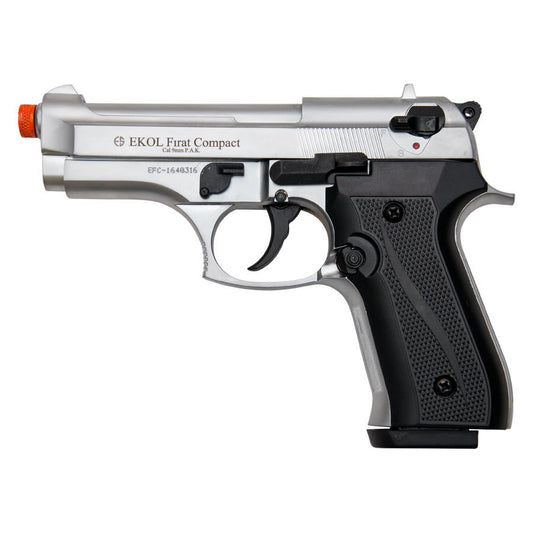 Compact V92F Front Firing Blank Gun Nickel Finish
