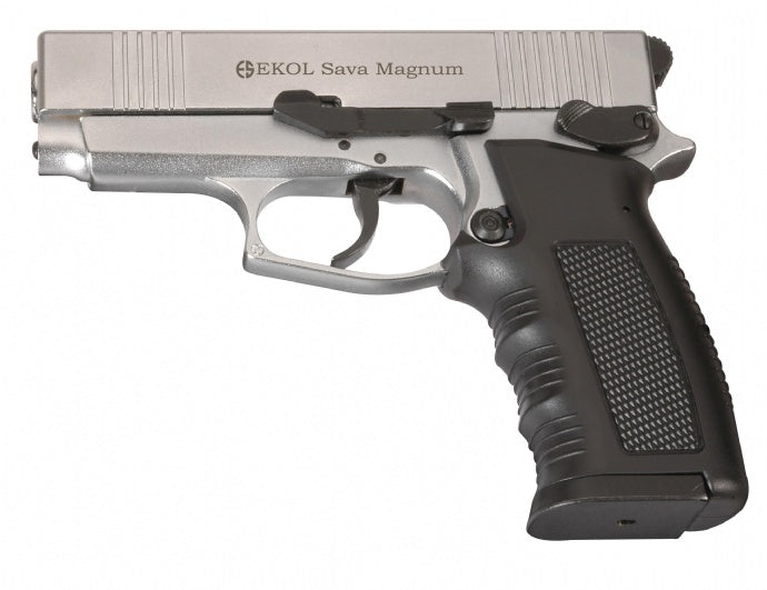 Sava Magnum Front Fire Blank Flare Gun Nickle Finish
