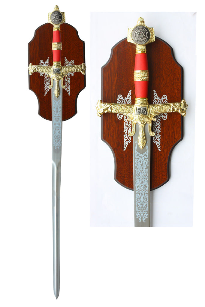 Medieval 10Th Century King Solomon Templar Sword Red - TOPHATTER'S ARMORY DEALS