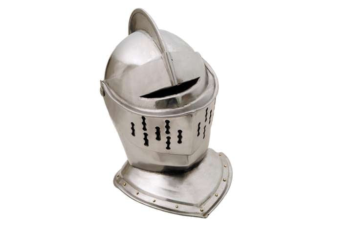 European Closed Helmet With Display Stand - TOPHATTER'S ARMORY DEALS