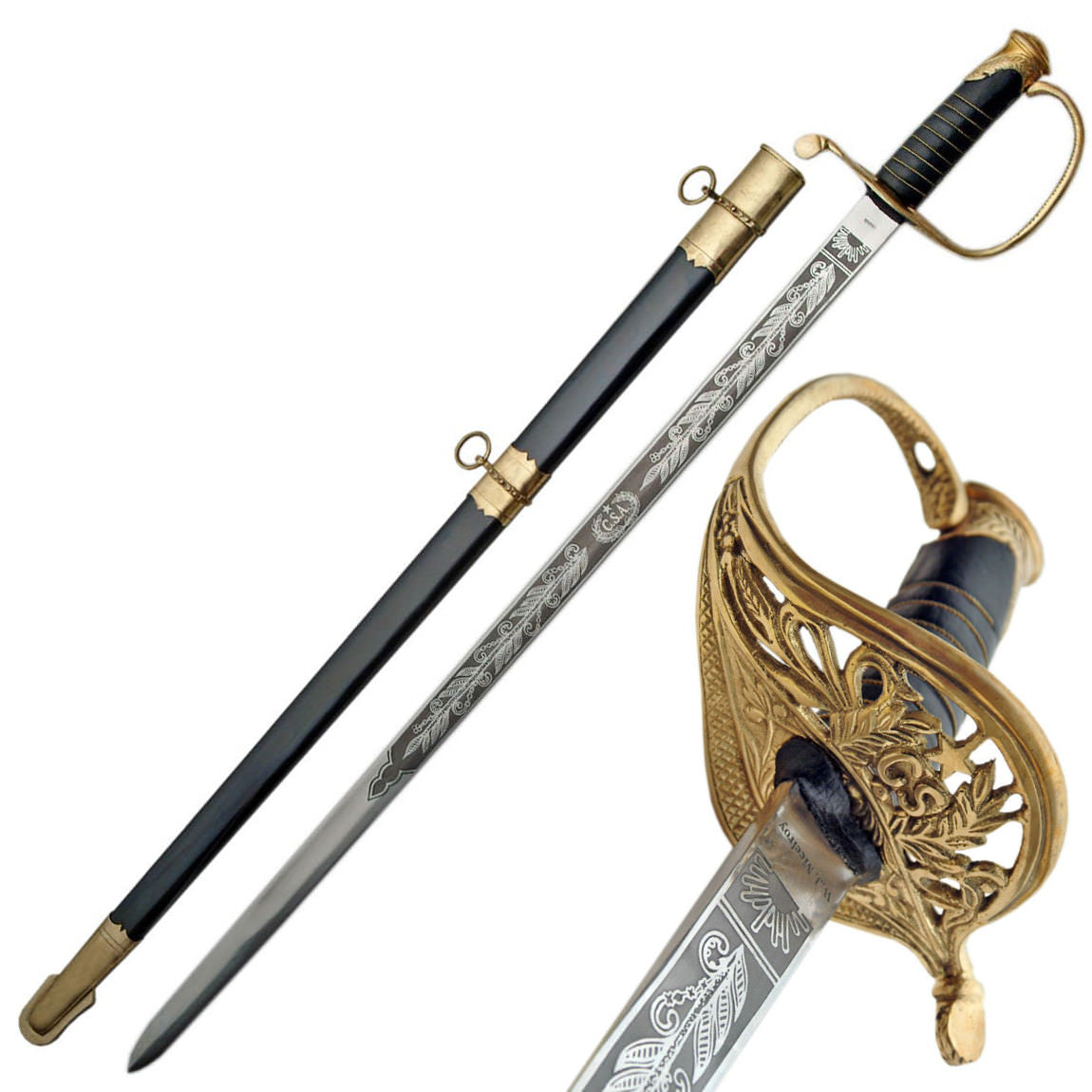 WJ McElroy Confederate Civil War Sword - TOPHATTER'S ARMORY DEALS
