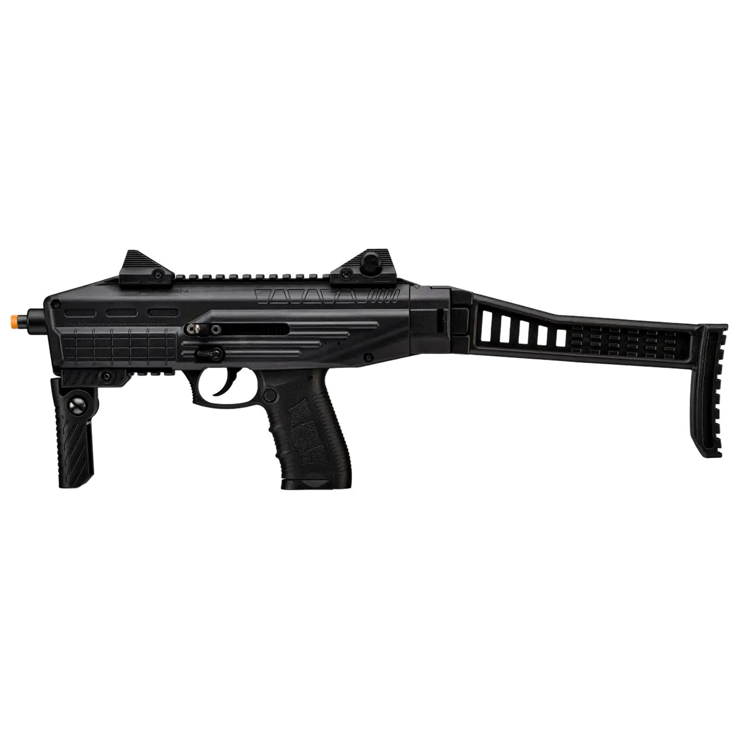 GANNET Full and Semi Automatic Front Firing Blank Machine Gun With Folding Stock