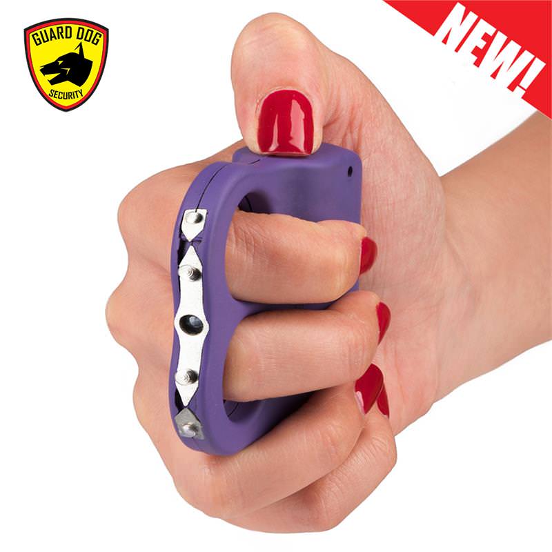 I Do Two LED Knuckle Stun Gun Purple Self Defense Weapon Dual Sparks - TOPHATTER'S ARMORY DEALS