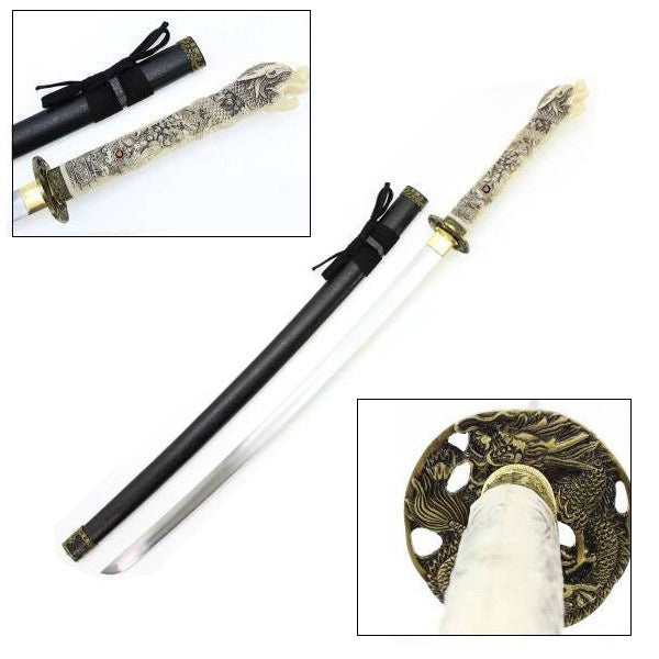 Open Mouth Dragon Highland Connor MacLeod Fantasy Katana Sword - TOPHATTER'S ARMORY DEALS