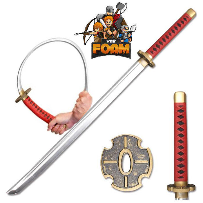 Foam Anime Samurai Katana Sword Chrome Finish Blade Cosplay Costume LARP