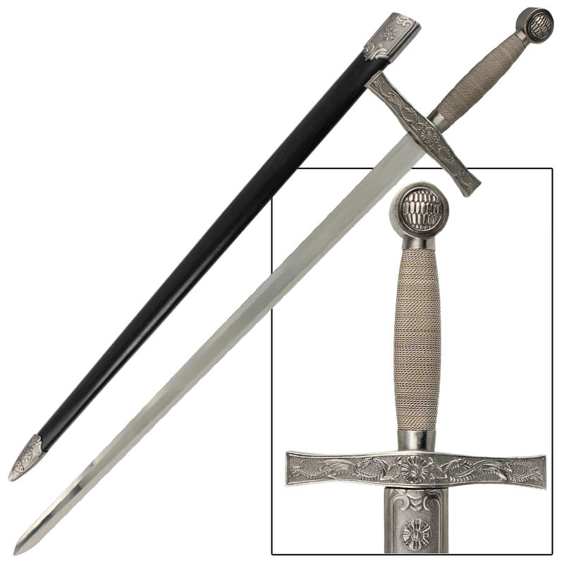 King Arthur Excalibur Round Table Longsword With Scabbard - TOPHATTER'S ARMORY DEALS