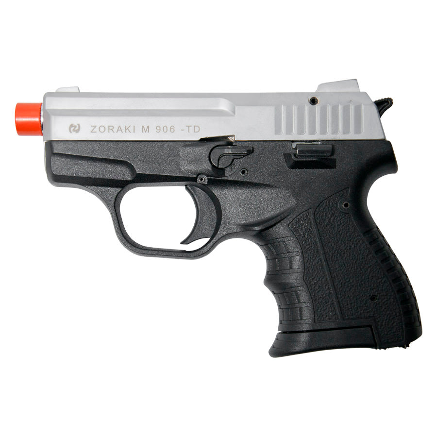 Zoraki M906 Silver Finish - 9MM Front Firing Blank Pistol Semi-Auto Gun - TOPHATTER'S ARMORY DEALS