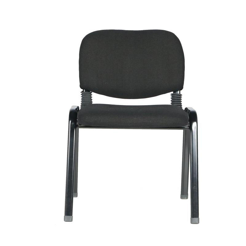 Stackable & Linkable Office Conference Visitor Community  Chairs (Set of 7-Black)