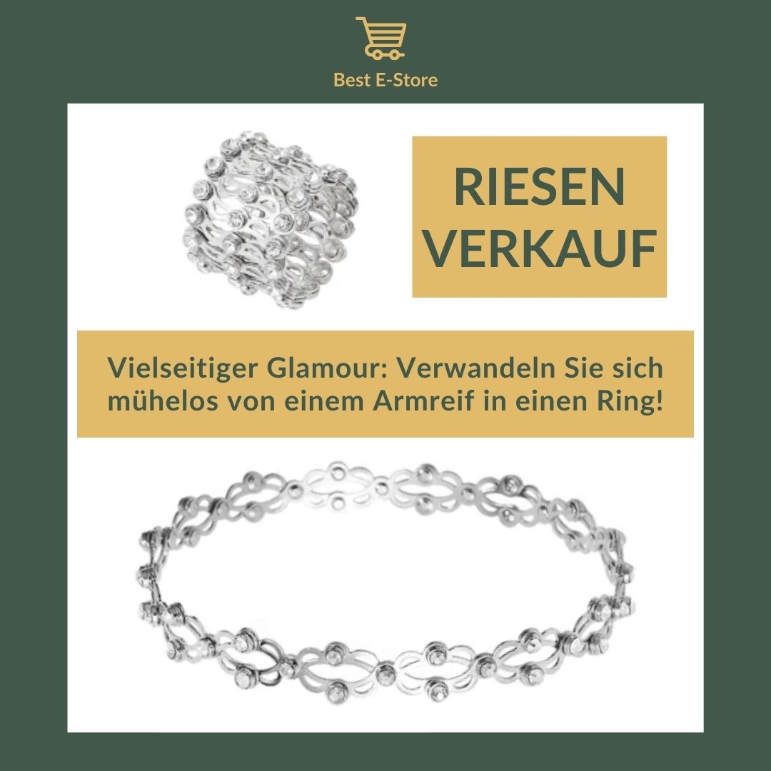 🎁 Das perfekte Geschenk: Wandelbarer Armreif funkelnden Zirkoniasteinen 💎