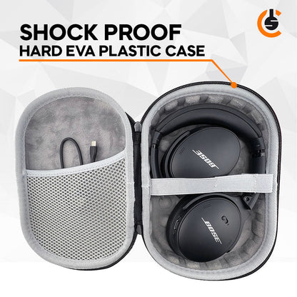 CentralSound EVA Hard Zippered Headphones Protective Carrying Case - Black