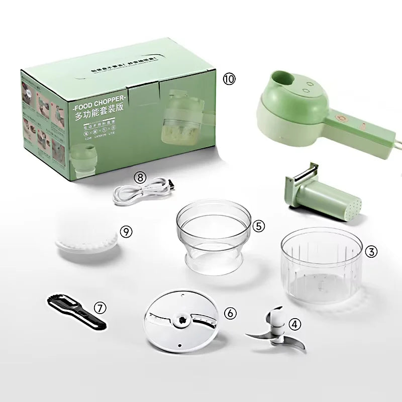 5-in-1 Electric Vegetable Cutter Set – Rechargeable