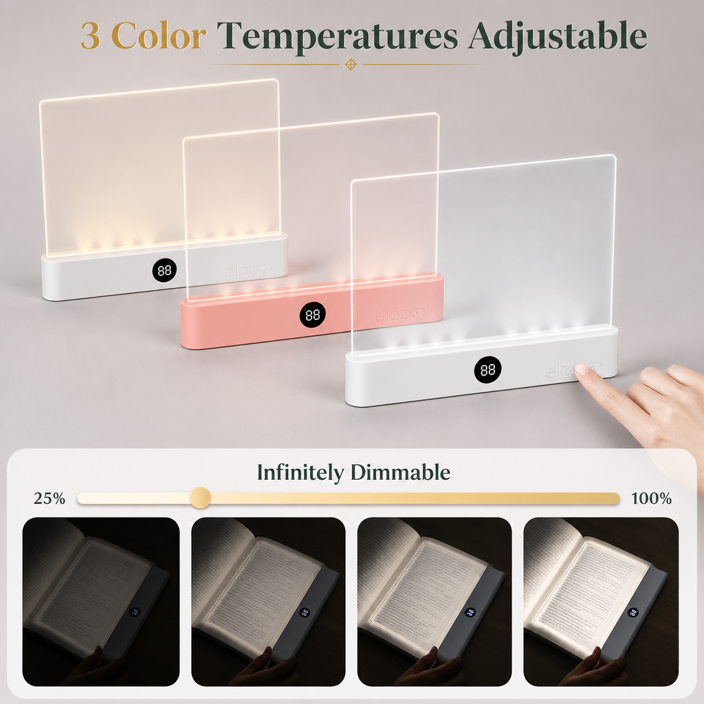 Cute Dimmable Night Light and Book Lamp for Cozy Bedtime Reading