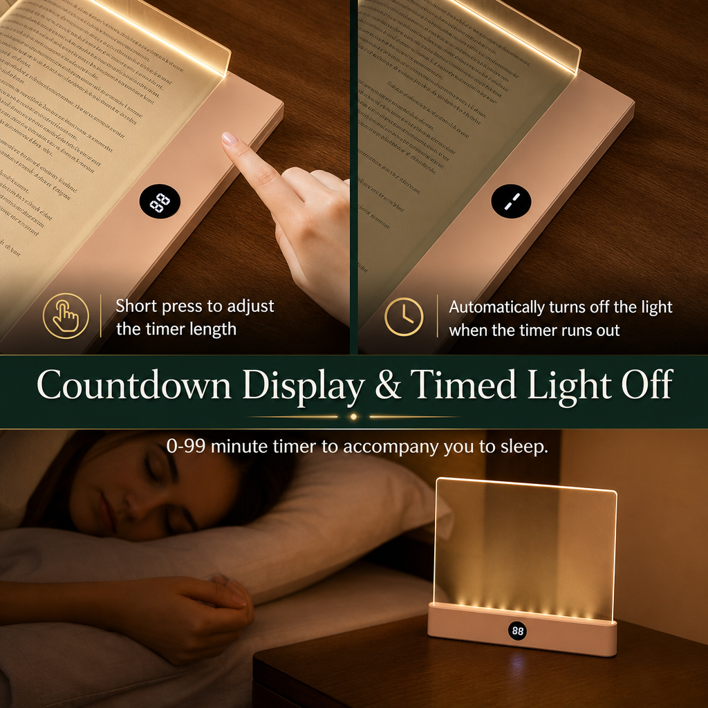 Cute Dimmable Night Light and Book Lamp for Cozy Bedtime Reading