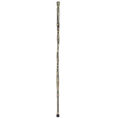 USA-Made Hiking Staff Bean Laminated Colorwood: Compass
