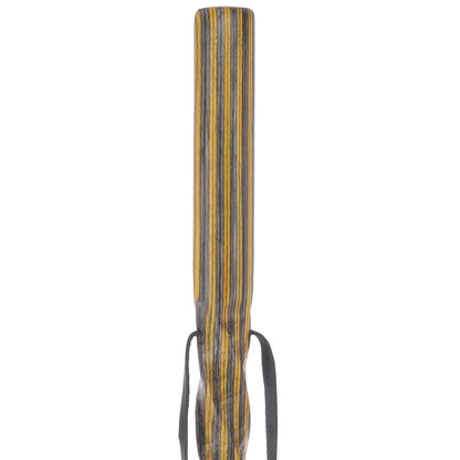 USA-Made Black/Yellow Colortone Hiking Staff: Rustic, Compass