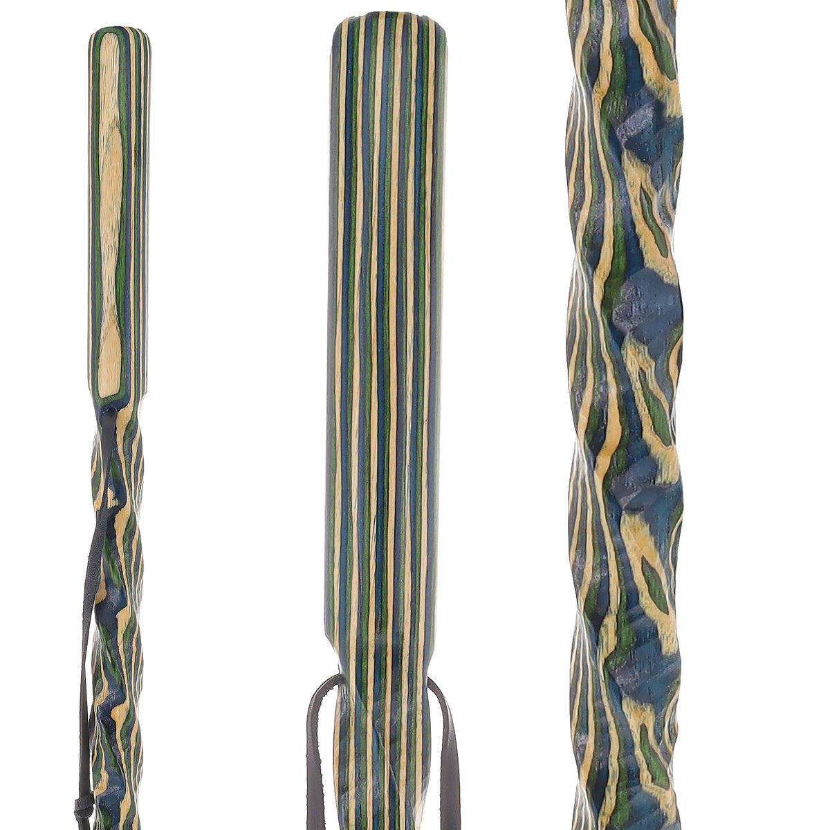 USA-Made Land & Sea Light Colortone Hiking Staff: Rustic, Compass