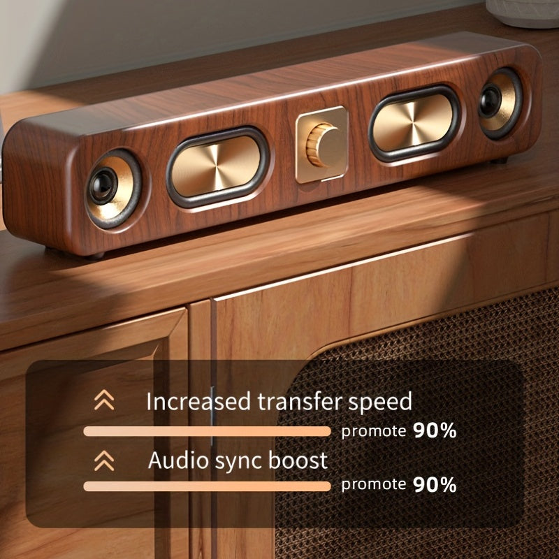 Wireless Dual Bass Speaker with Rechargeable Battery
