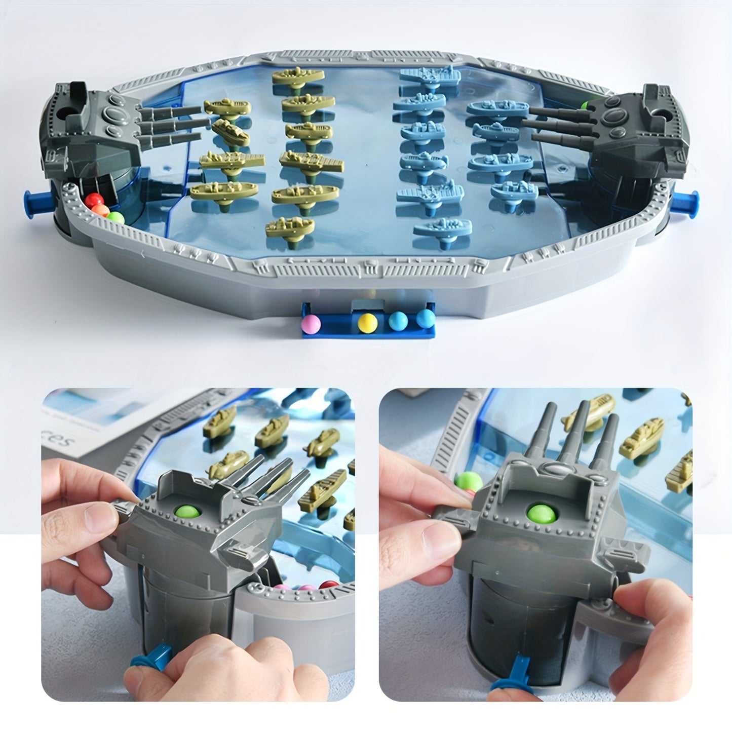Navy Battleship Game 2-Player Shooting War Board
