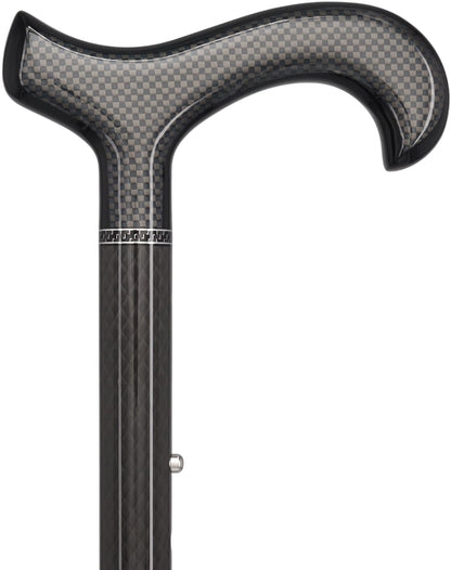 Premium Carbon Fiber Cane, Triple Wound, Adjustable & Foldable