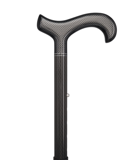 Premium Carbon Fiber Cane, Triple Wound, Adjustable & Foldable