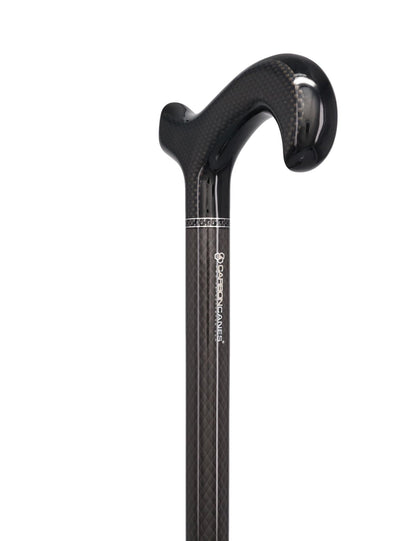 Extra Tall Black Carbon Fiber Derby Cane - Triple Wound