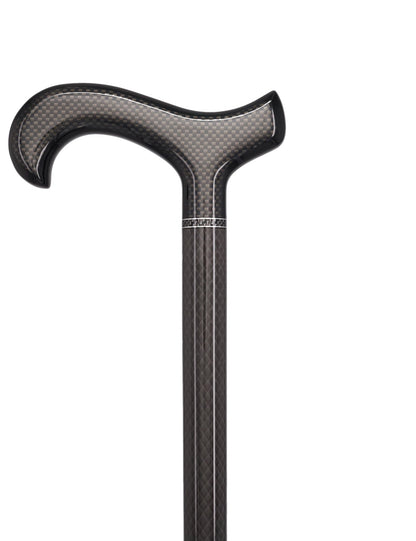 Extra Tall Black Carbon Fiber Derby Cane - Triple Wound