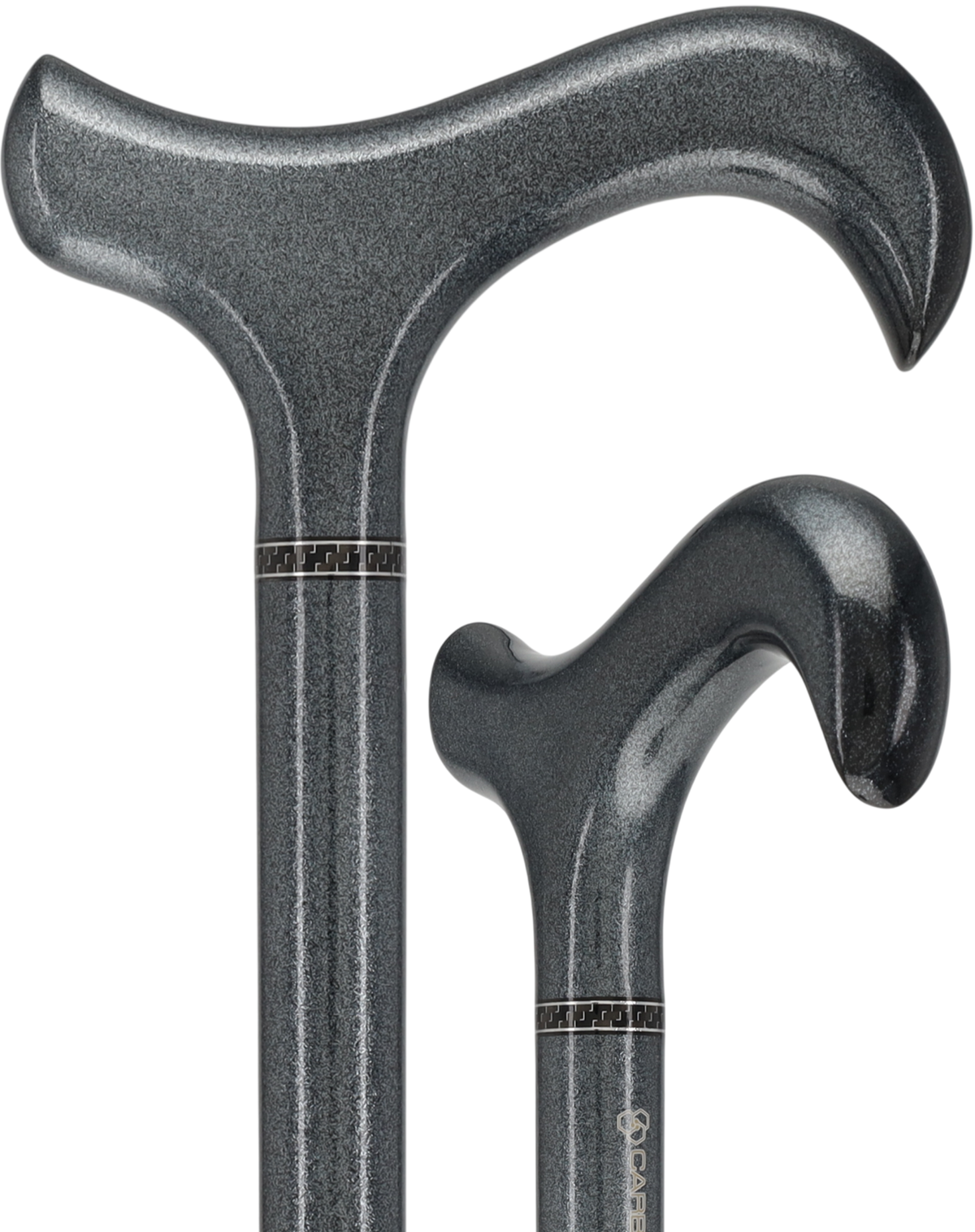 The Silver Lining Metallic Silver Derby Carbon Fiber Walking Cane