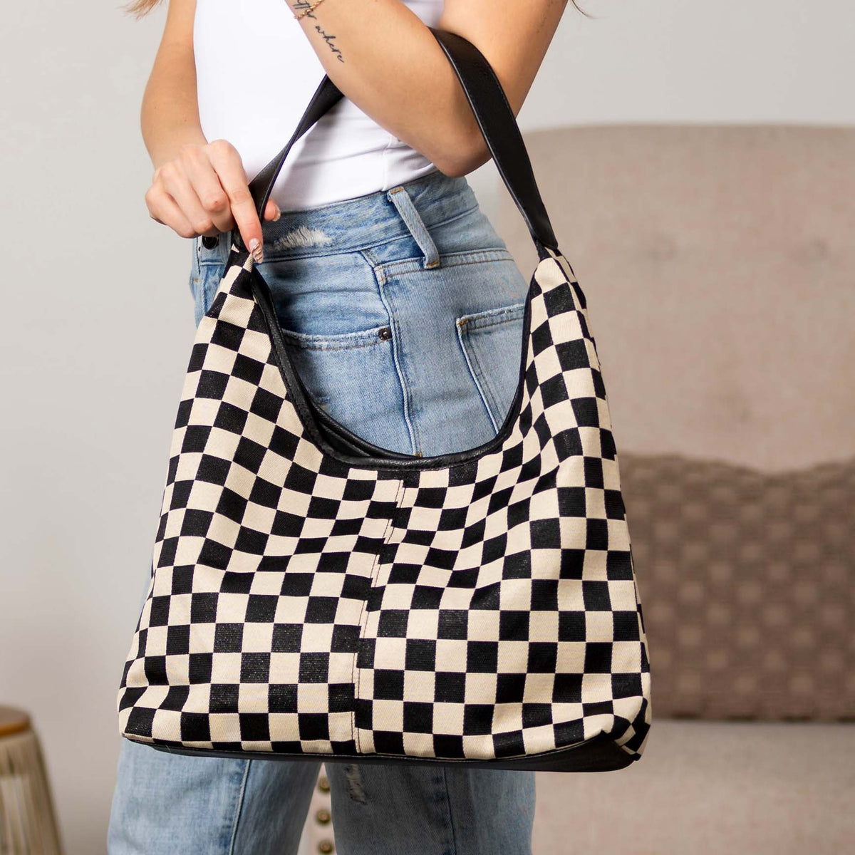 Celine Mixed Media Hobo Bag