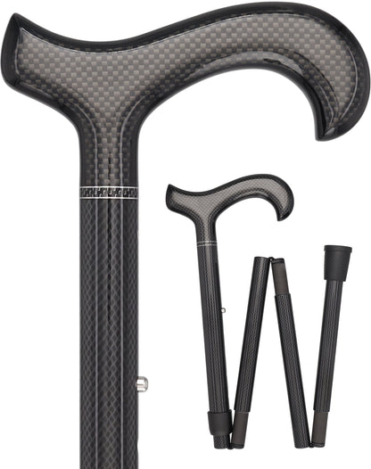 Lightweight Mesh Carbon Fiber Cane - Foldable & Adjust