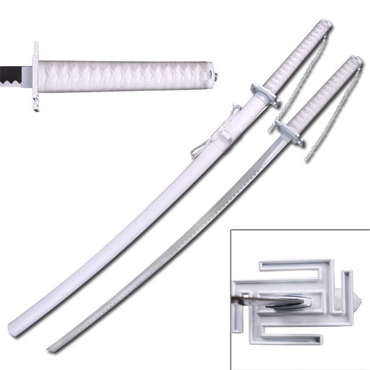 Ichigo Tensa Bankai Sword Cutting Moon White Version Carbon Steel Katana