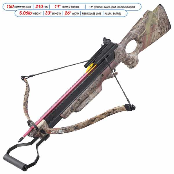 150 Pound Draw Recurve Crossbow Foldable Camo Rifle Cross bow - TOPHATTER'S ARMORY DEALS