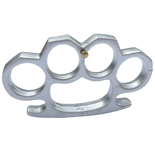 Solid Steel Heavy Duty Knuckle Duster Belt Buckle Paperweight Silver