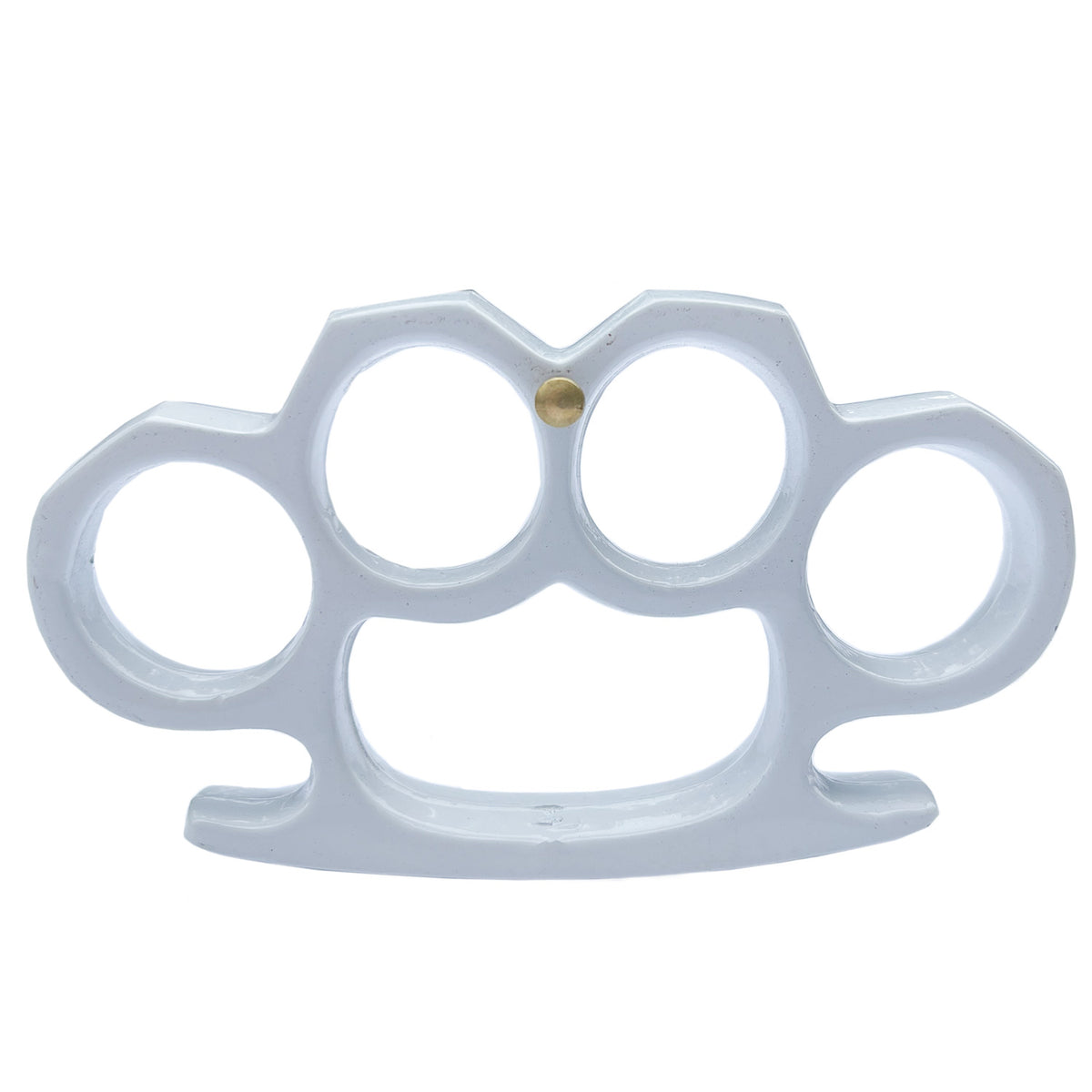 Solid Steel Heavy Duty Knuckle Duster Belt Buckle Paperweight White - TOPHATTER'S ARMORY DEALS