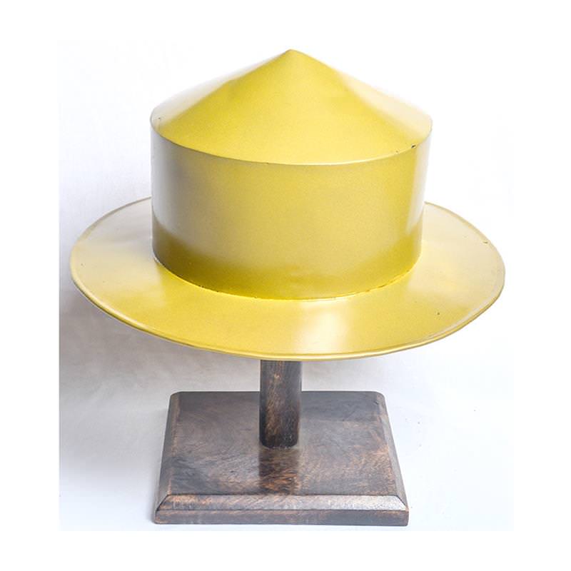 Medieval Kettle Hat Helmet Warrior Costume With Display Stand - TOPHATTER'S ARMORY DEALS