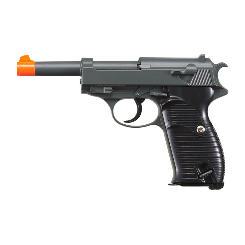 G21 Heavy Weight Spring Pistol P38 Style with Metal Magazine Gray 240 FPS - TOPHATTER'S ARMORY DEALS