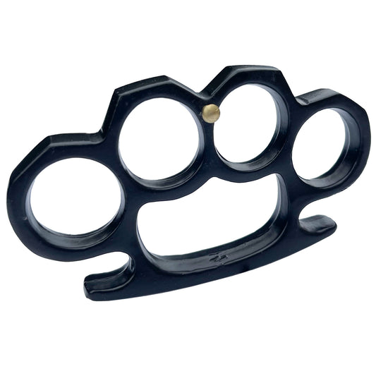 Solid Steel Heavy Duty Knuckle Duster Belt Buckle Paperweight Black