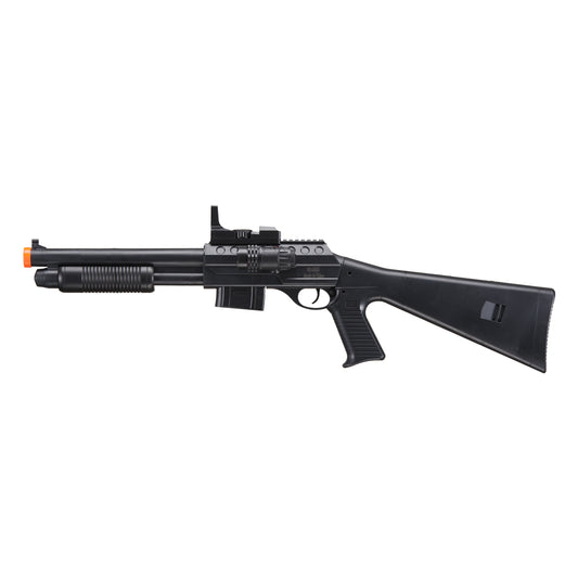 Pump Action Shotgun with Scope and Light