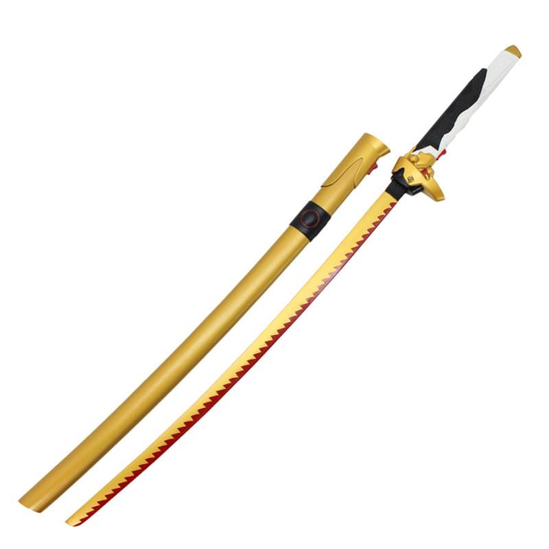 Dragonblade Katana Carbon Steel Blade Golden Futuristic Cyborg Ninja Sword