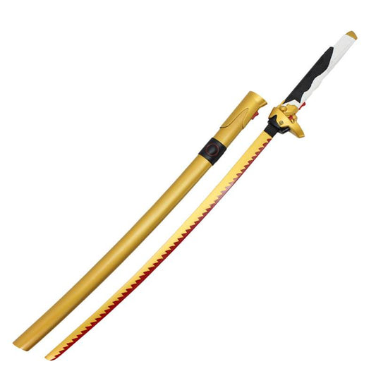 Dragonblade Katana Carbon Steel Blade Golden Futuristic Cyborg Ninja Sword