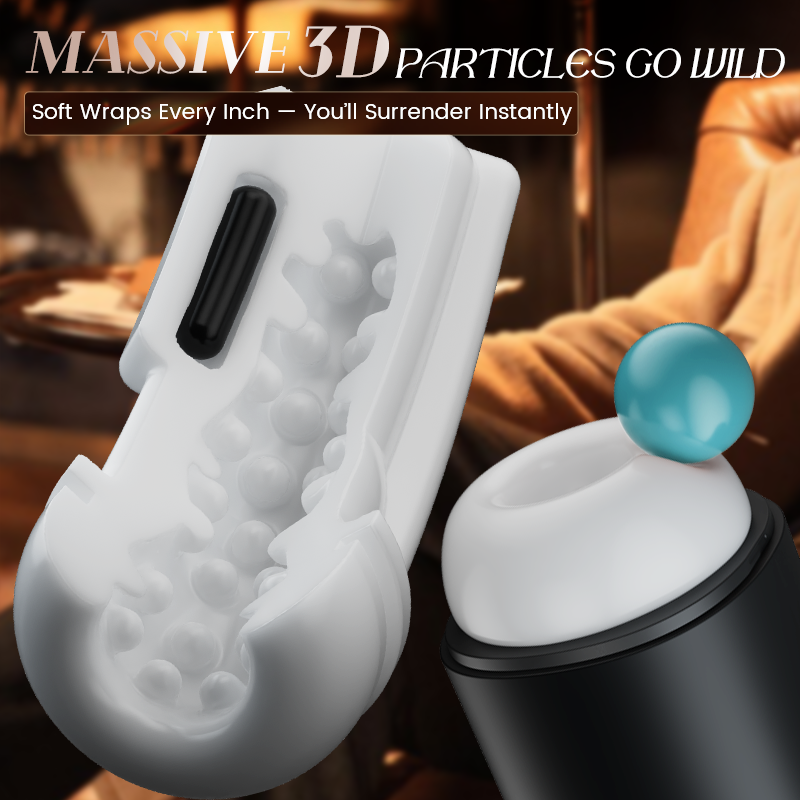 Phantom - 7 Suctions 7 Vibrations Dual Handles Large Granule Channel Texture Male Stroker