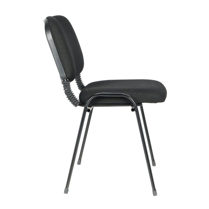 Stackable & Linkable Office Conference Visitor Community  Chairs (Set of 7-Black)