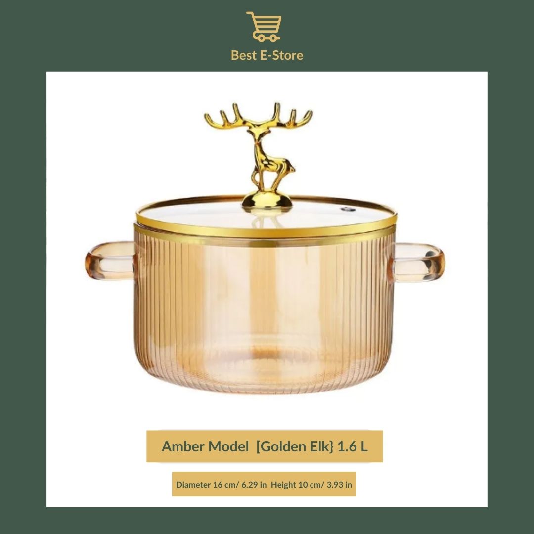 🌟Light Luxury Borosilicate Pot Collection: Sophistication Meets Functionality🍵