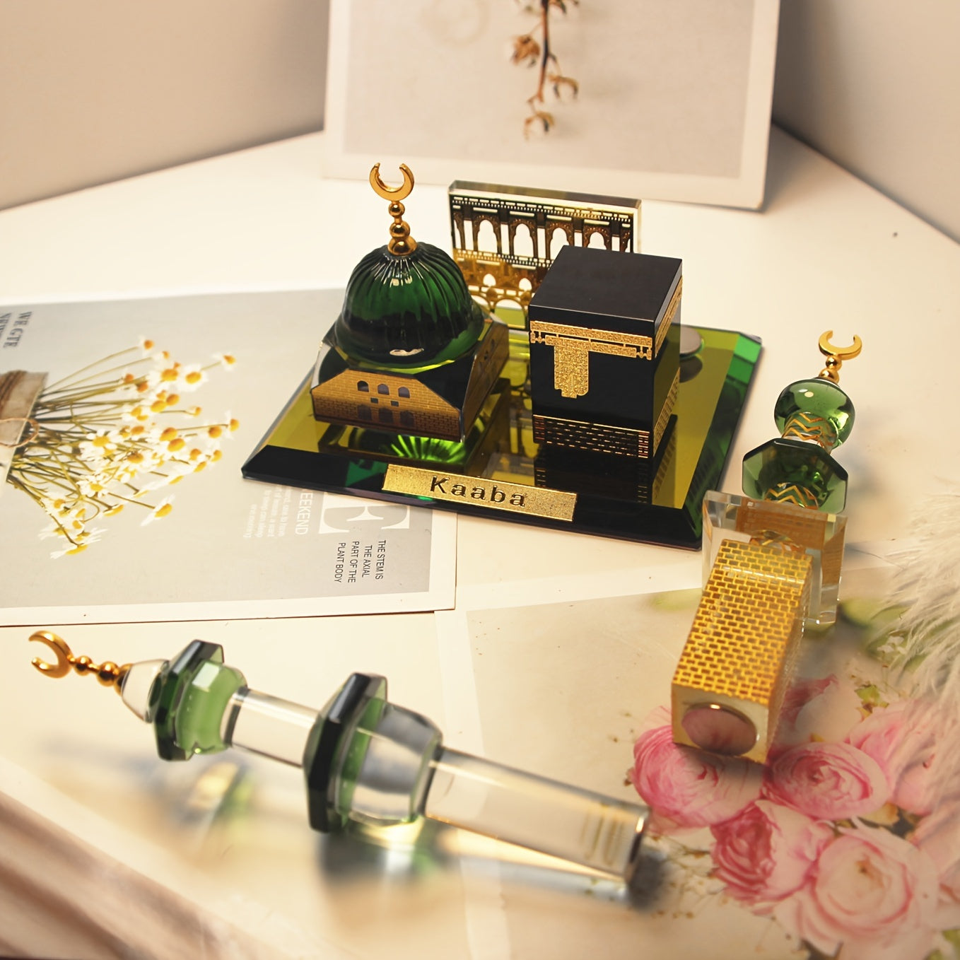 Classic Crystal Kaaba Model Desk Decoration