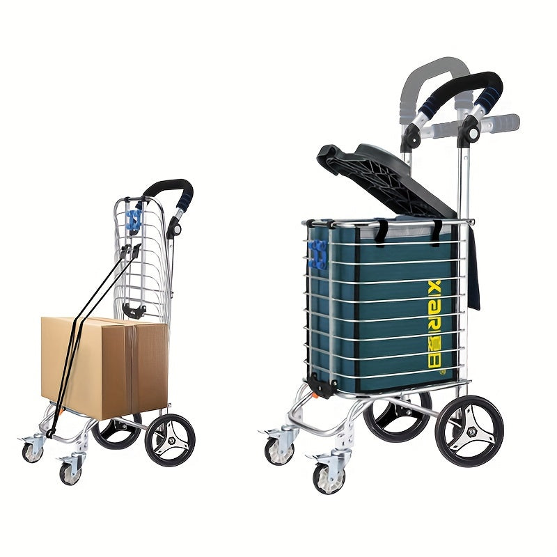 Folding Trolley with Cover for Kitchen and Dining