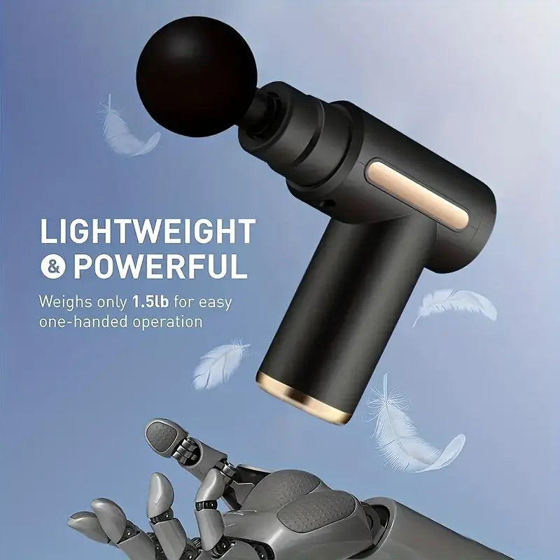 Ultra Compact Rechargeable Deep Tissue Massage Gun – Black