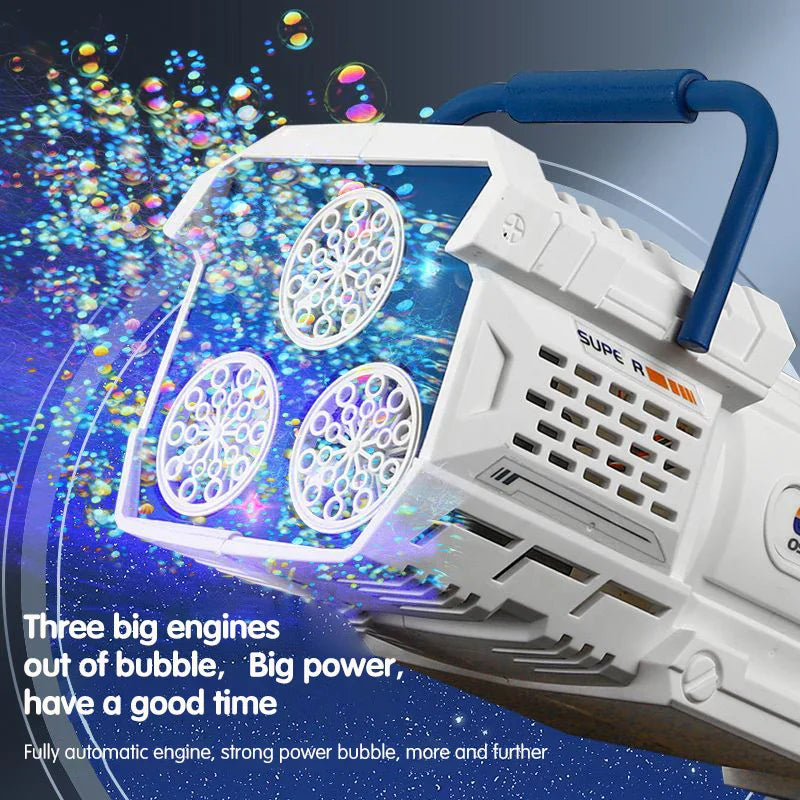 60-Hole LED Light Bubble Gun Toy for Kids