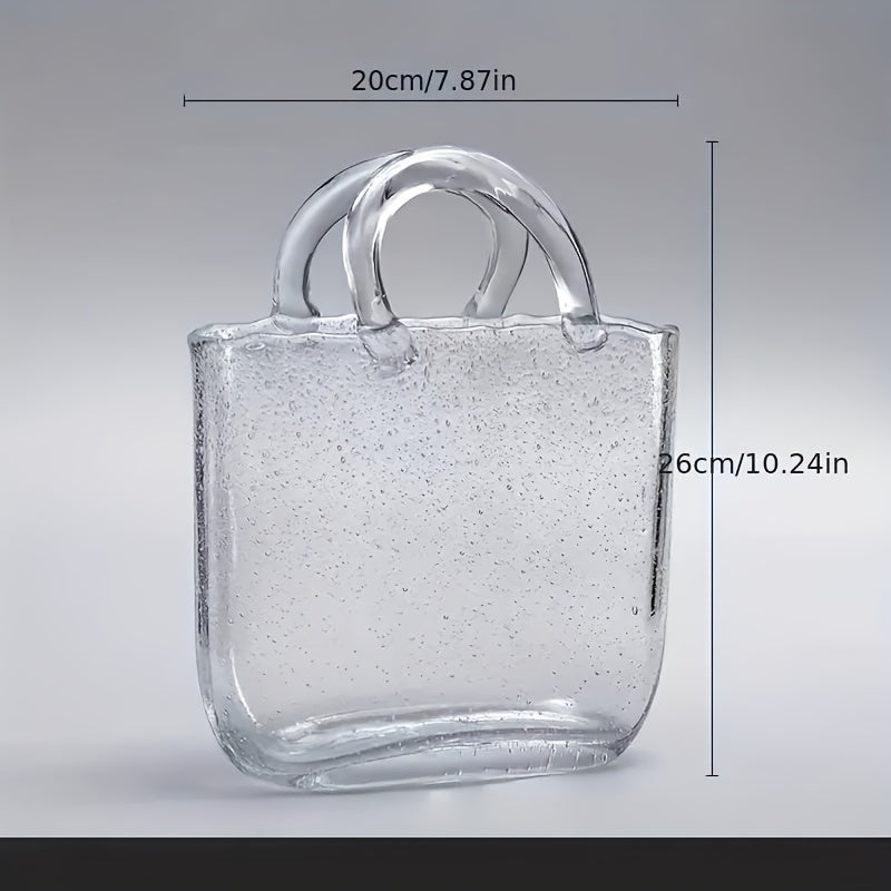Nordic Style Handbag Glass Vase Fish Tank
