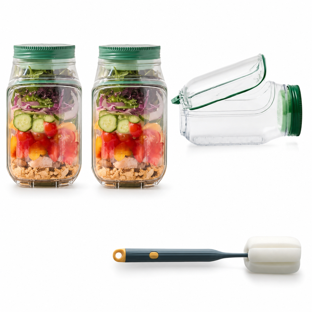 Stylish Portable Salad Jar for Healthy On-the-Go Lunches